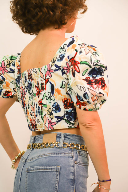 Haut fleuri Glamourous Taille L