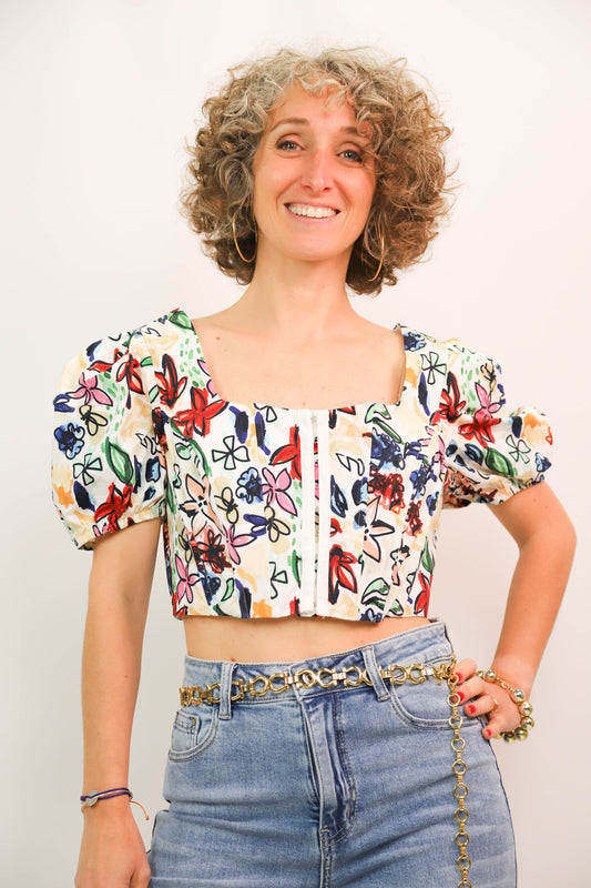 Haut fleuri Glamourous Taille L