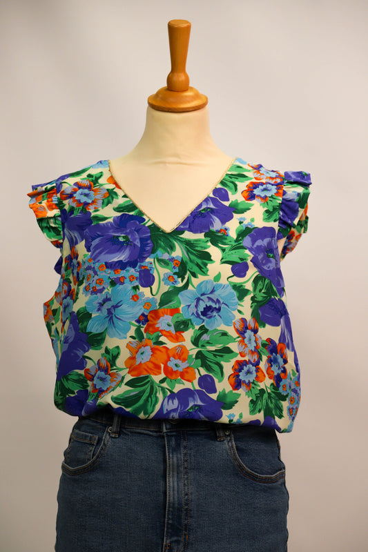 Débardeur fleuri Emma Ella Taille M