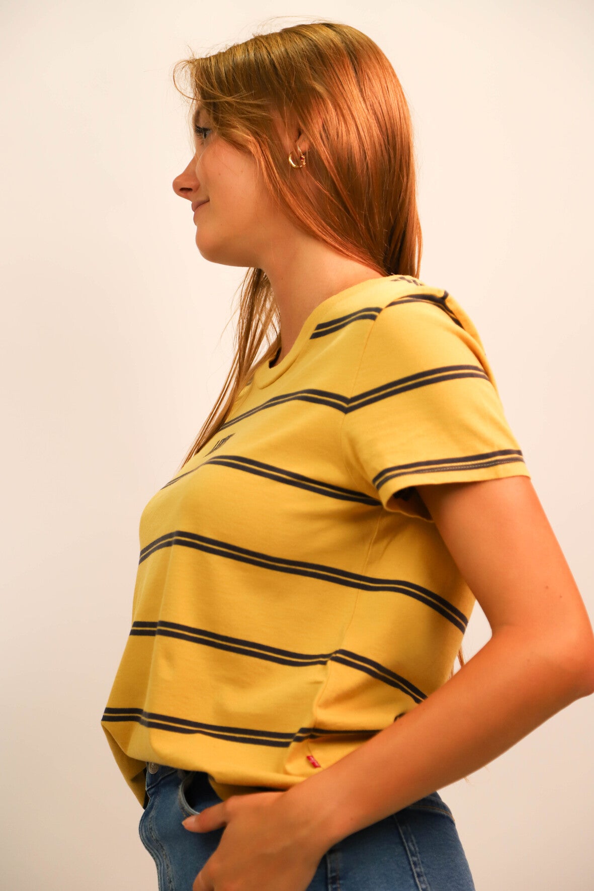 T-Shirt jaune rayé Levis Taille S