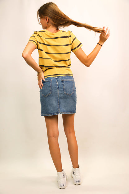 T-Shirt jaune rayé Levis Taille S