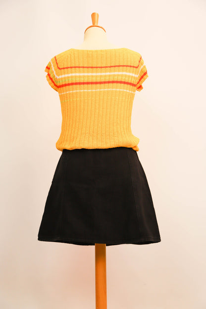 Tee shirt en maille jaune Green taille S