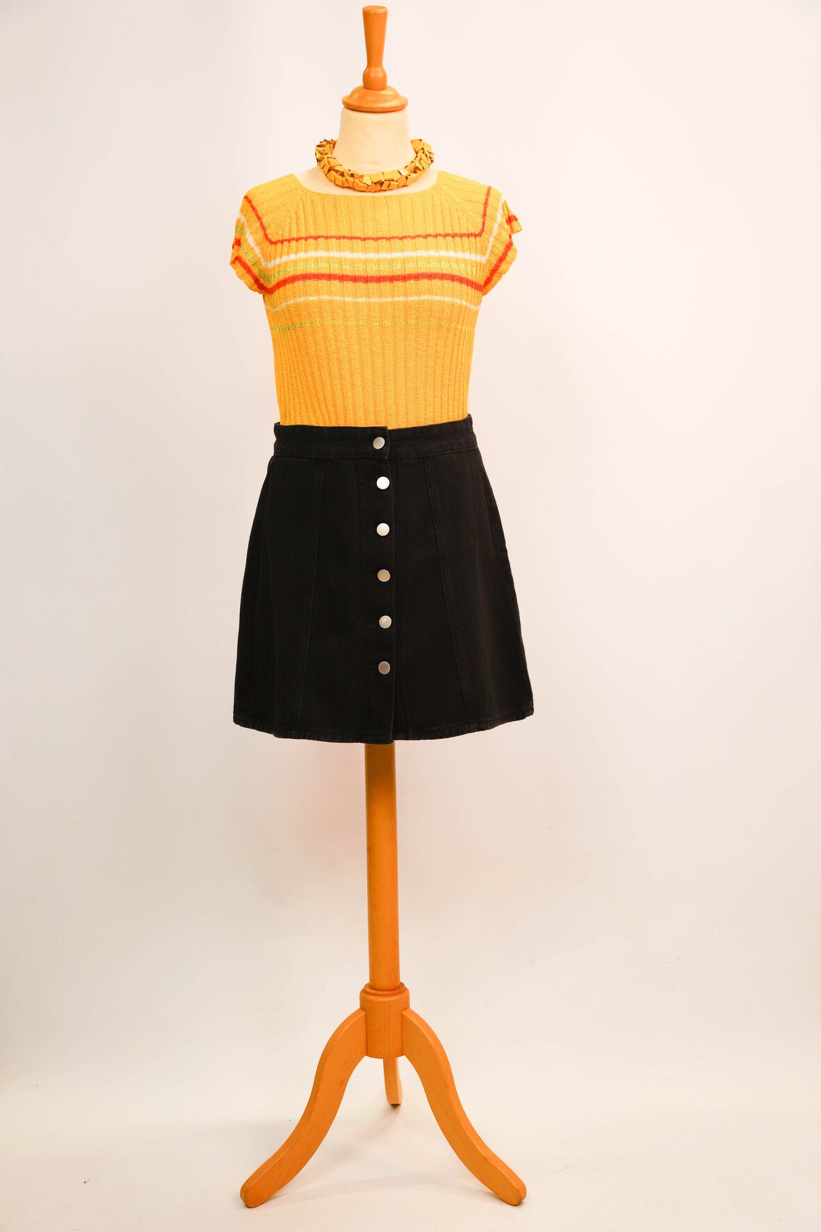Tee shirt en maille jaune Green taille S