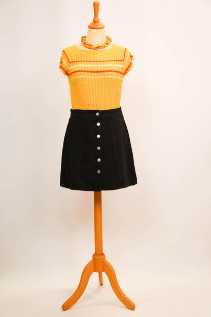 Tee shirt en maille jaune Green taille S
