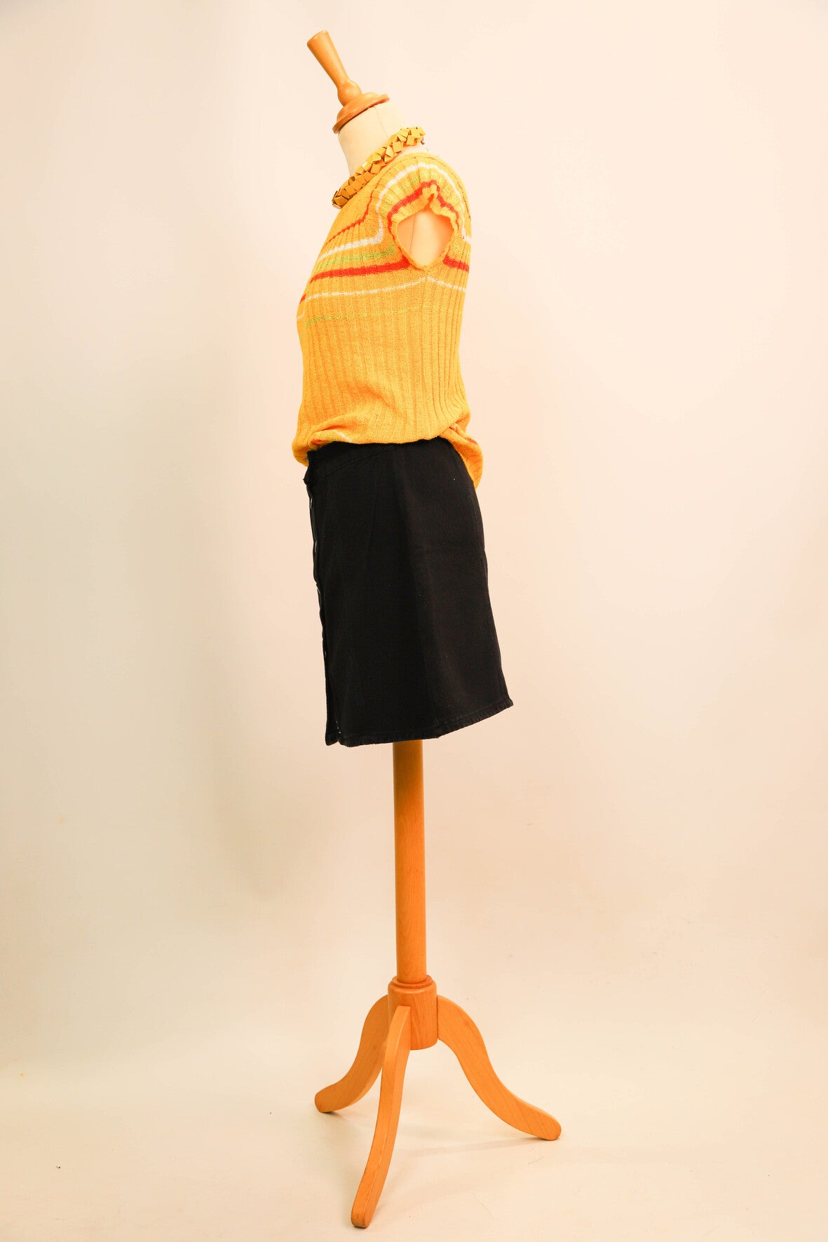 Tee shirt en maille jaune Green taille S