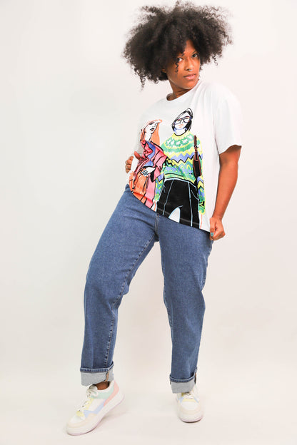 T-Shirt blanc Maison Onado Taille S/M et L/XL - NEUF