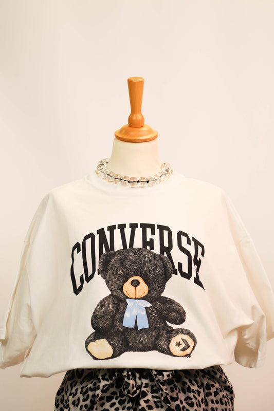 T-shirt blanc Converse Taille XL