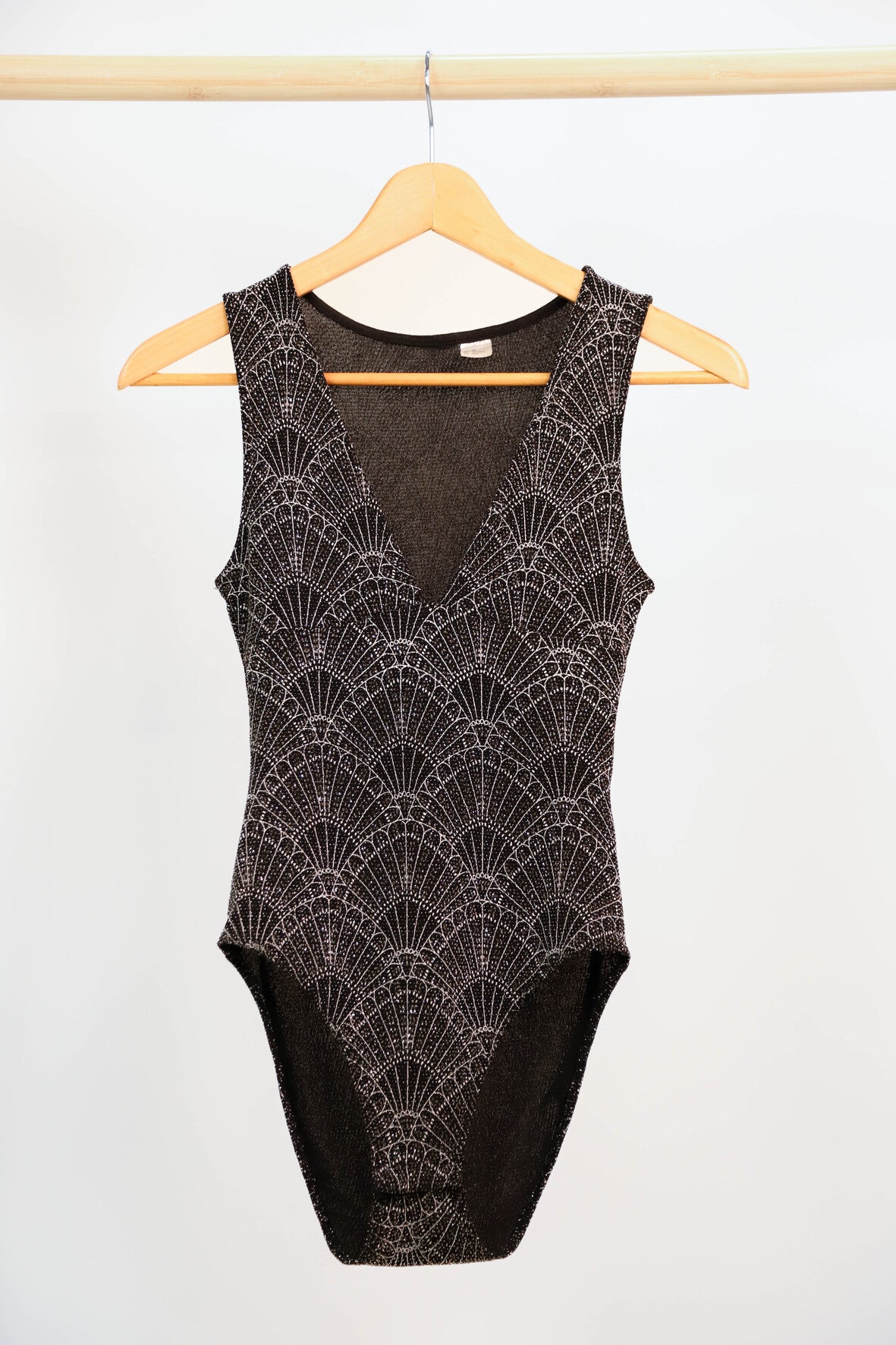 Body noir et argenté Taille XS