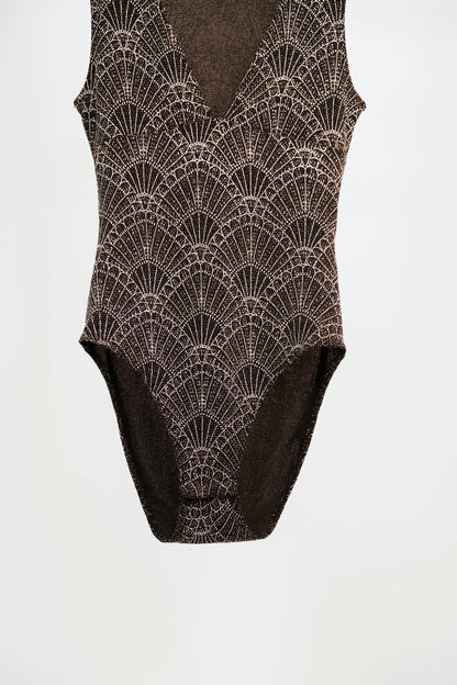 Body noir et argenté Taille XS