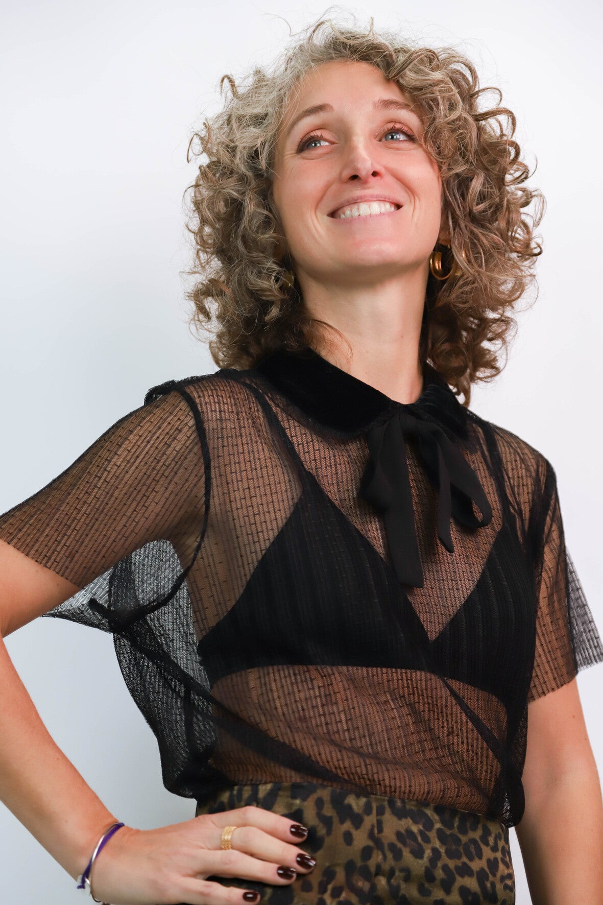 Blouse en tulle noire Taille L