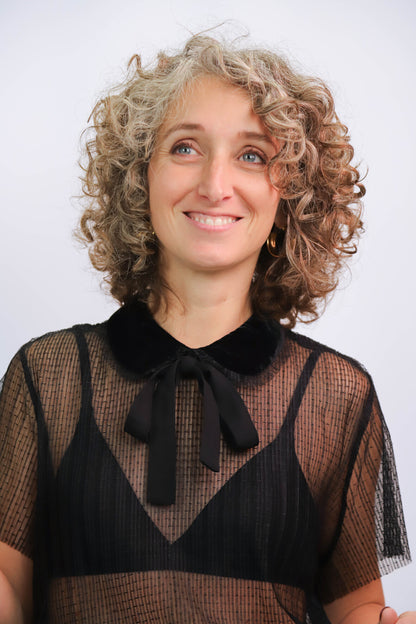 Blouse en tulle noire Taille L