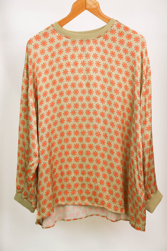 Haut manches longues vert American vintage Taille M/L