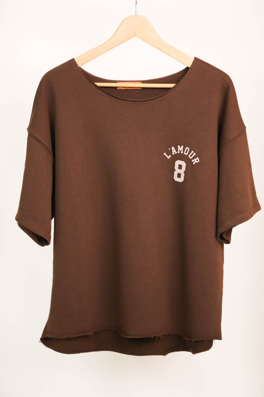T-shirt marron Mooij Taille Unique
