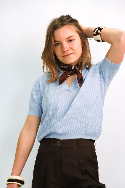 Polo bleu Mango Taille S