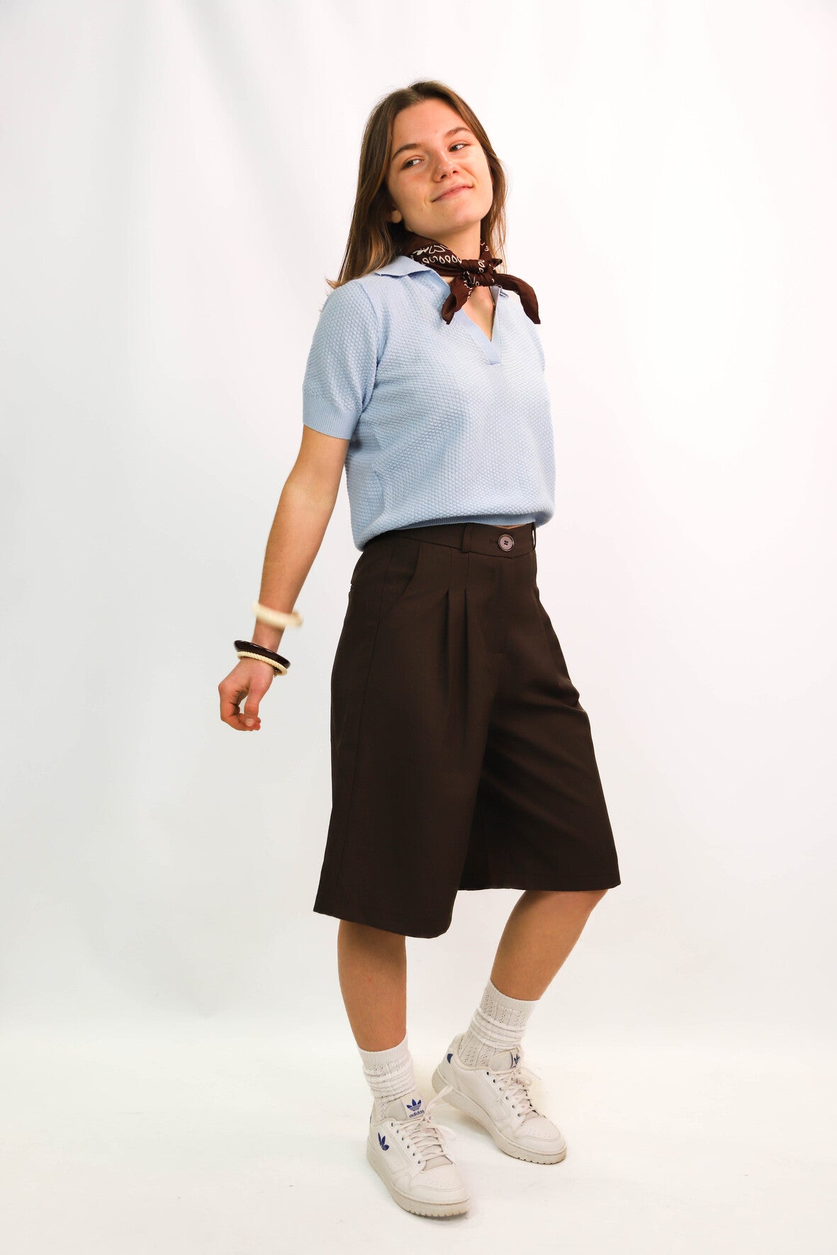 Polo bleu Mango Taille S