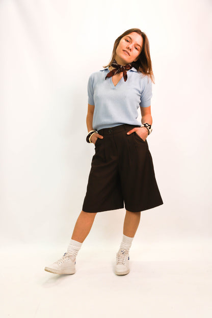 Polo bleu Mango Taille S