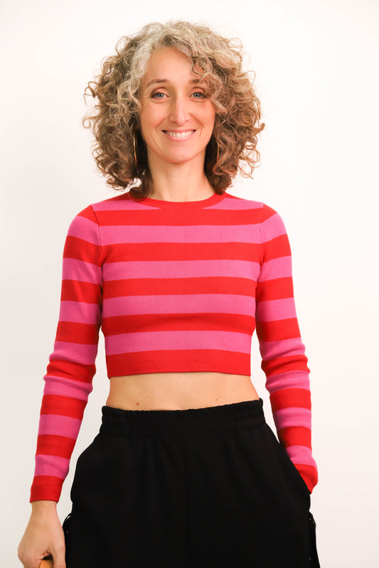 T-shirt rouge et rose Zara Taille s