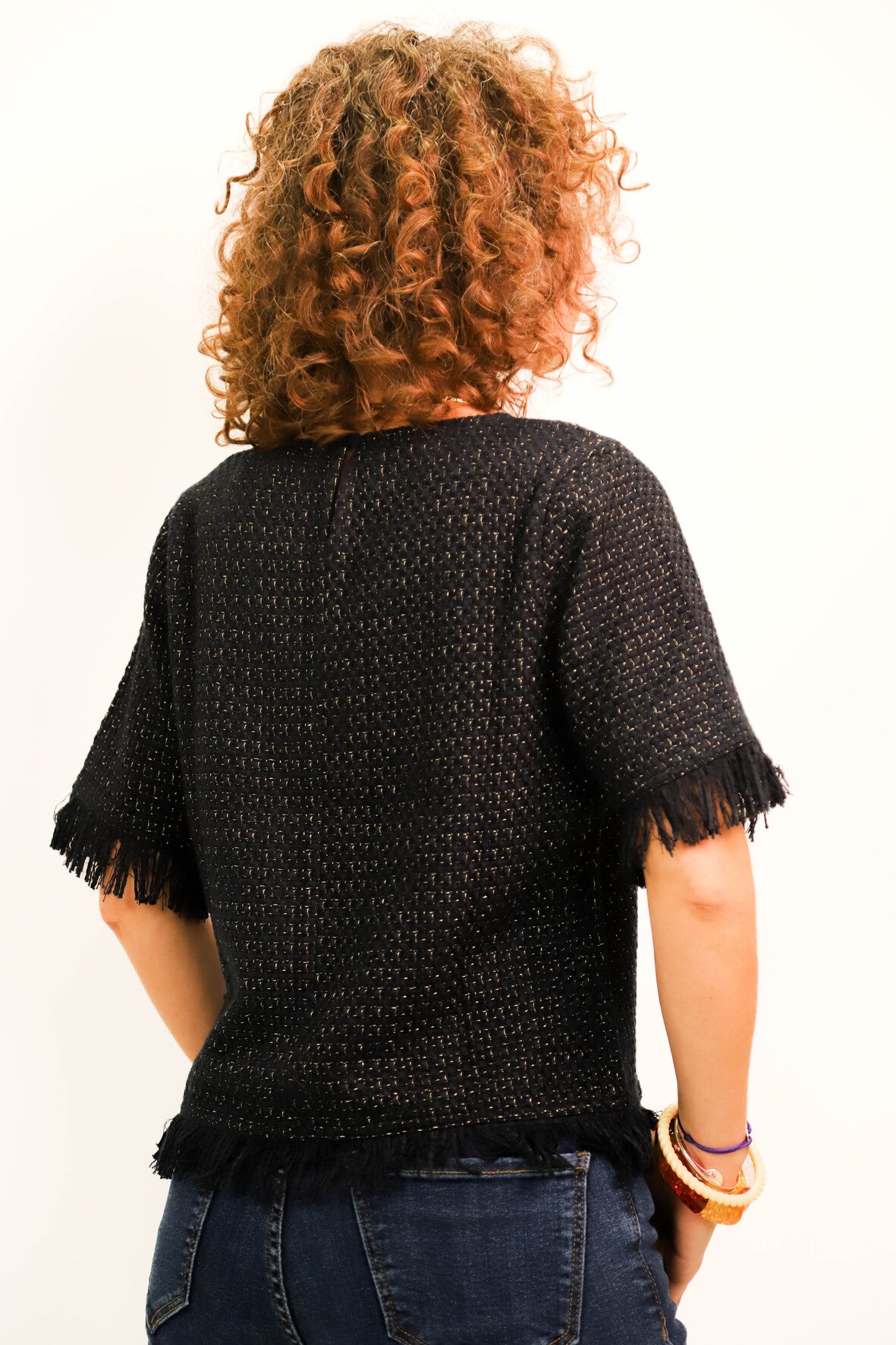 T-shirt bleu Never Denim Taille S