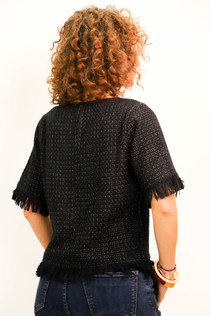 T-shirt bleu Never Denim Taille S