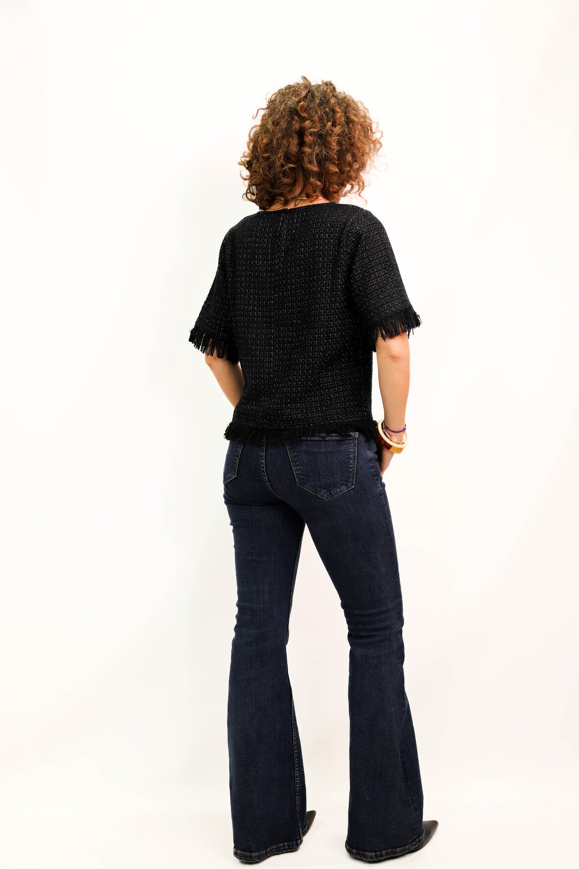 T-shirt bleu Never Denim Taille S