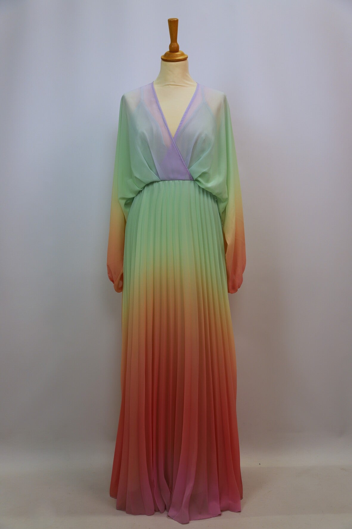 Robe de soirée multicolore de pastels Asos Taille S