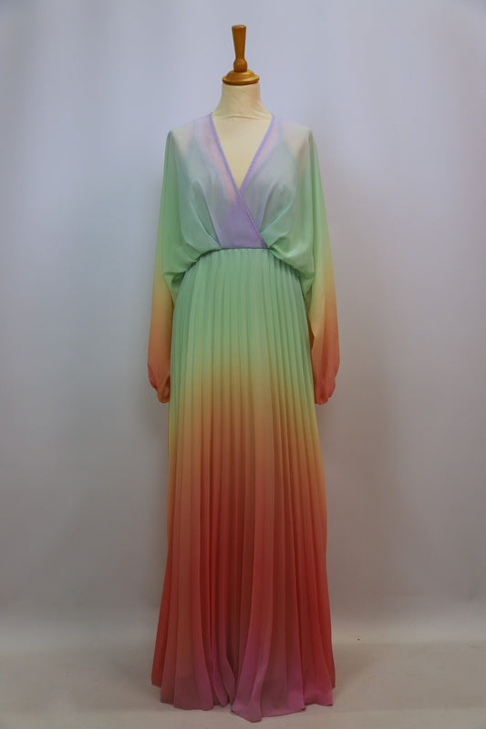 Robe de soirée multicolore de pastels Asos Taille S