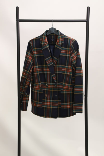 Veste à carreaux Bleu Marine Kiabi Taille S
