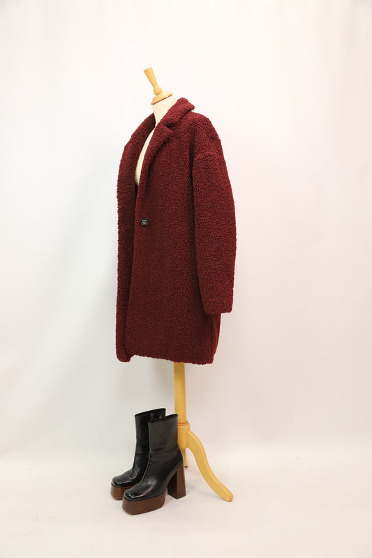 Manteau rouge bordeaux Only XL