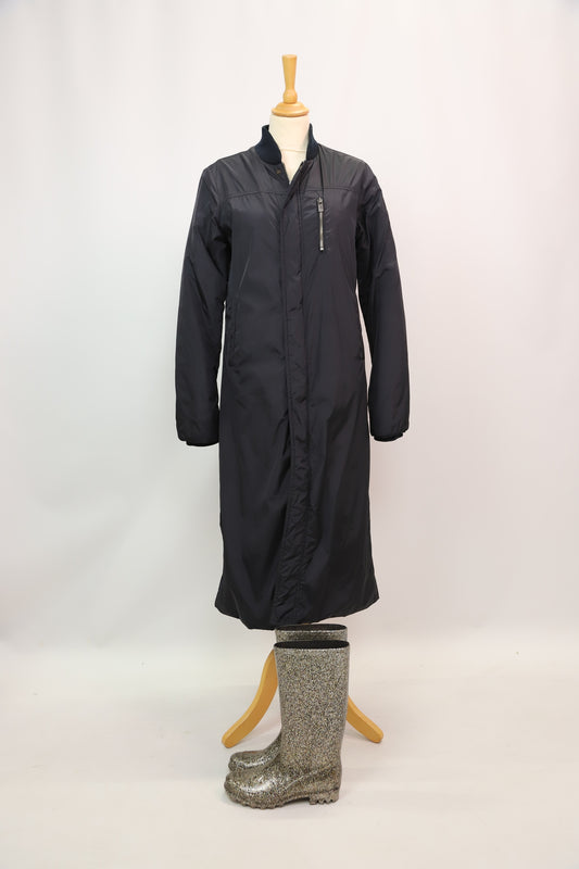 Parka noire longue avec doublure fourrée, Diesel, Taille M