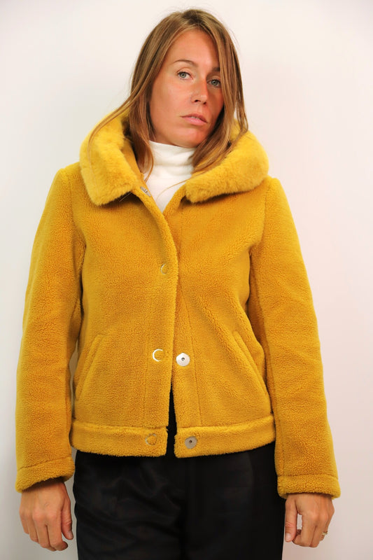 Manteau à capuche jaune Escandelle Taille S