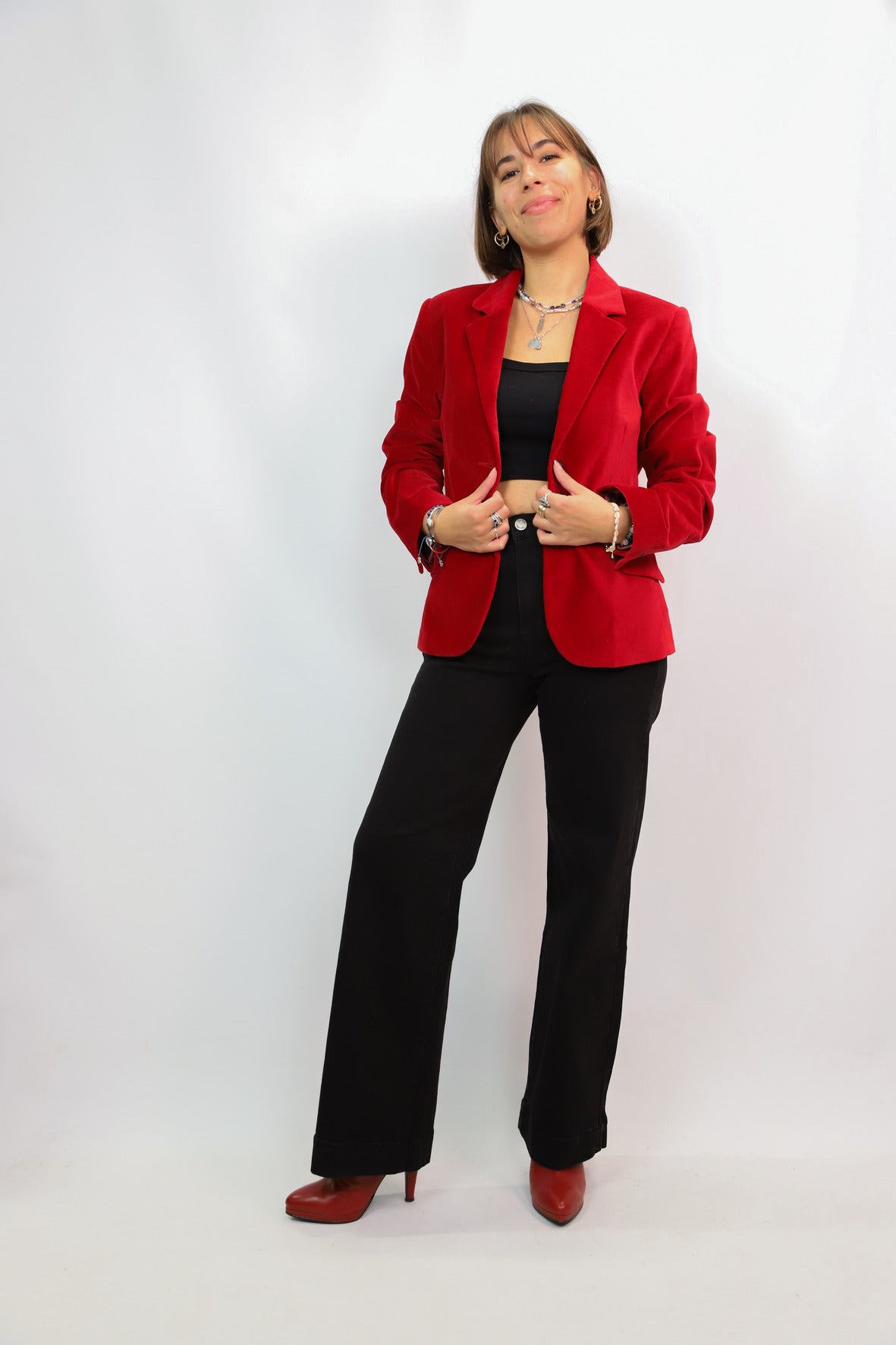 Veste blazer rouge Monoprix Taille M