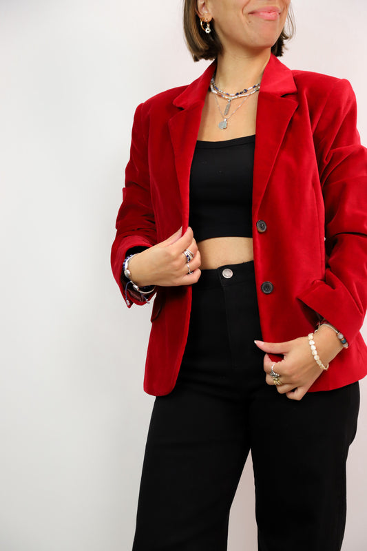 Veste blazer rouge Monoprix Taille M