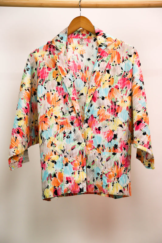 Veste fleurie multicolore Taille S