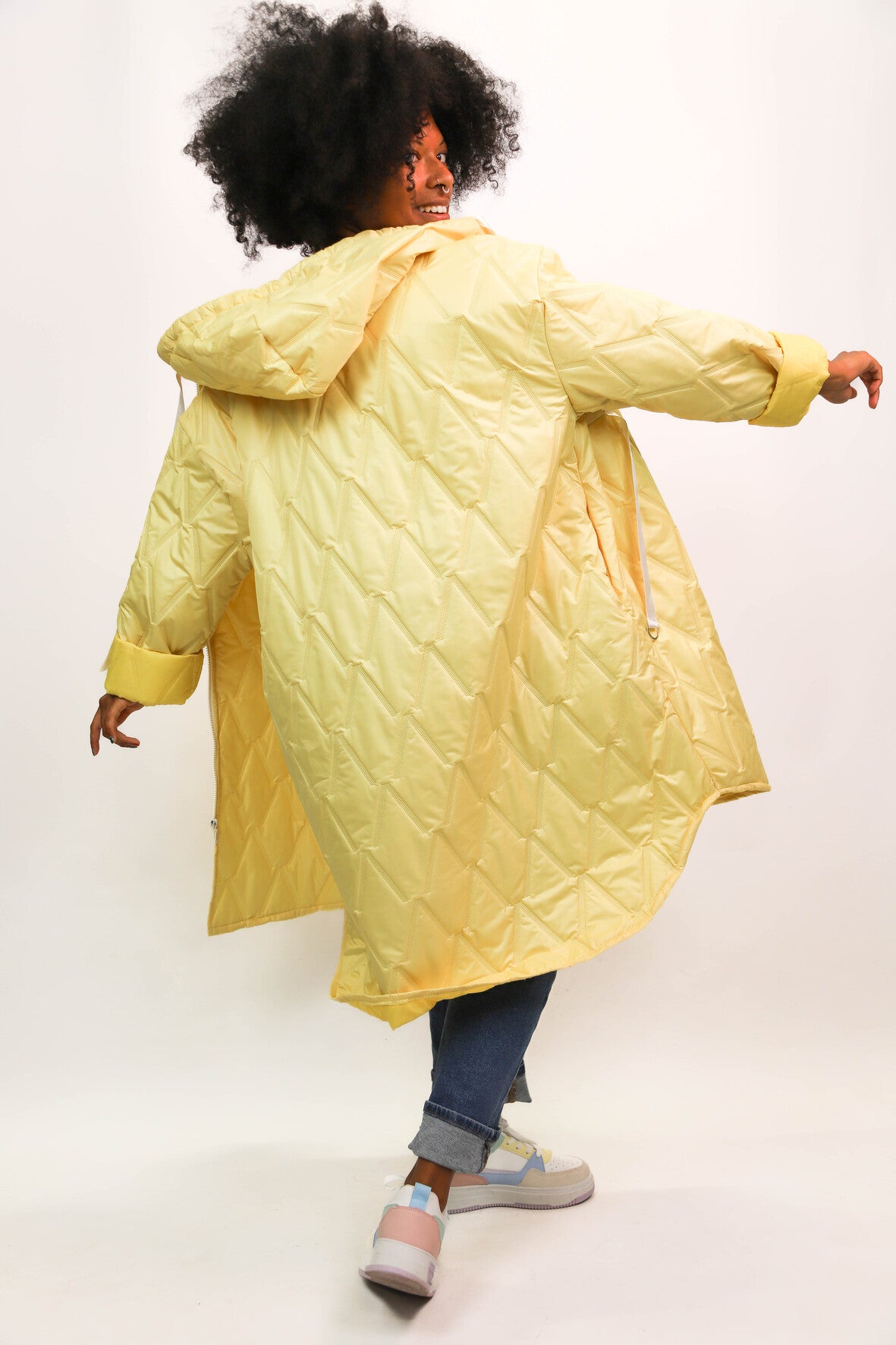 Veste matelassée jaune Fashion Collection Taille Unique - NEUF