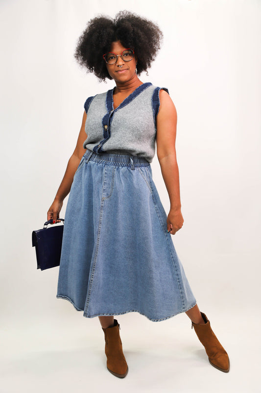 Jupe bleue May Taille M
