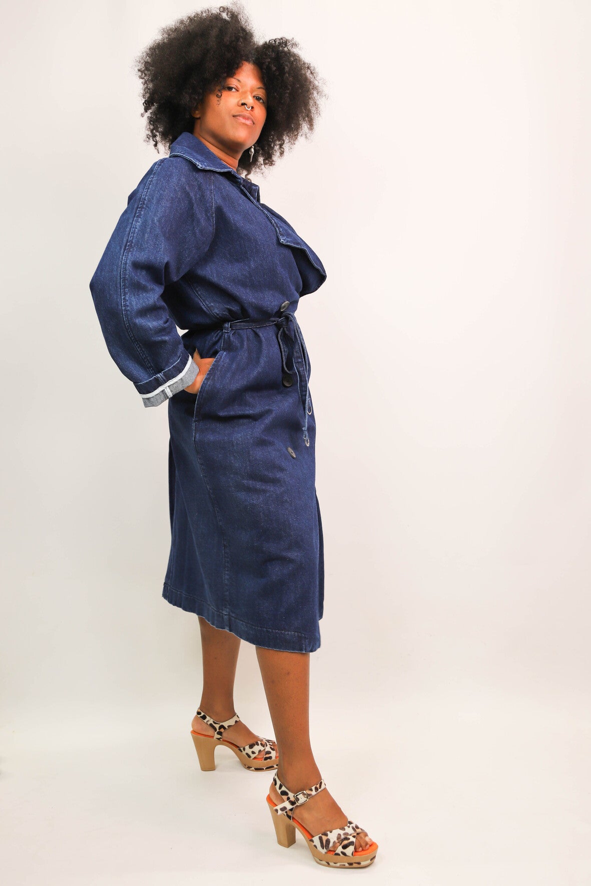 Trench bleu Gioya Taille unique - NEUF