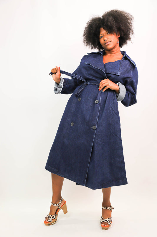 Trench bleu Gioya Taille unique - NEUF