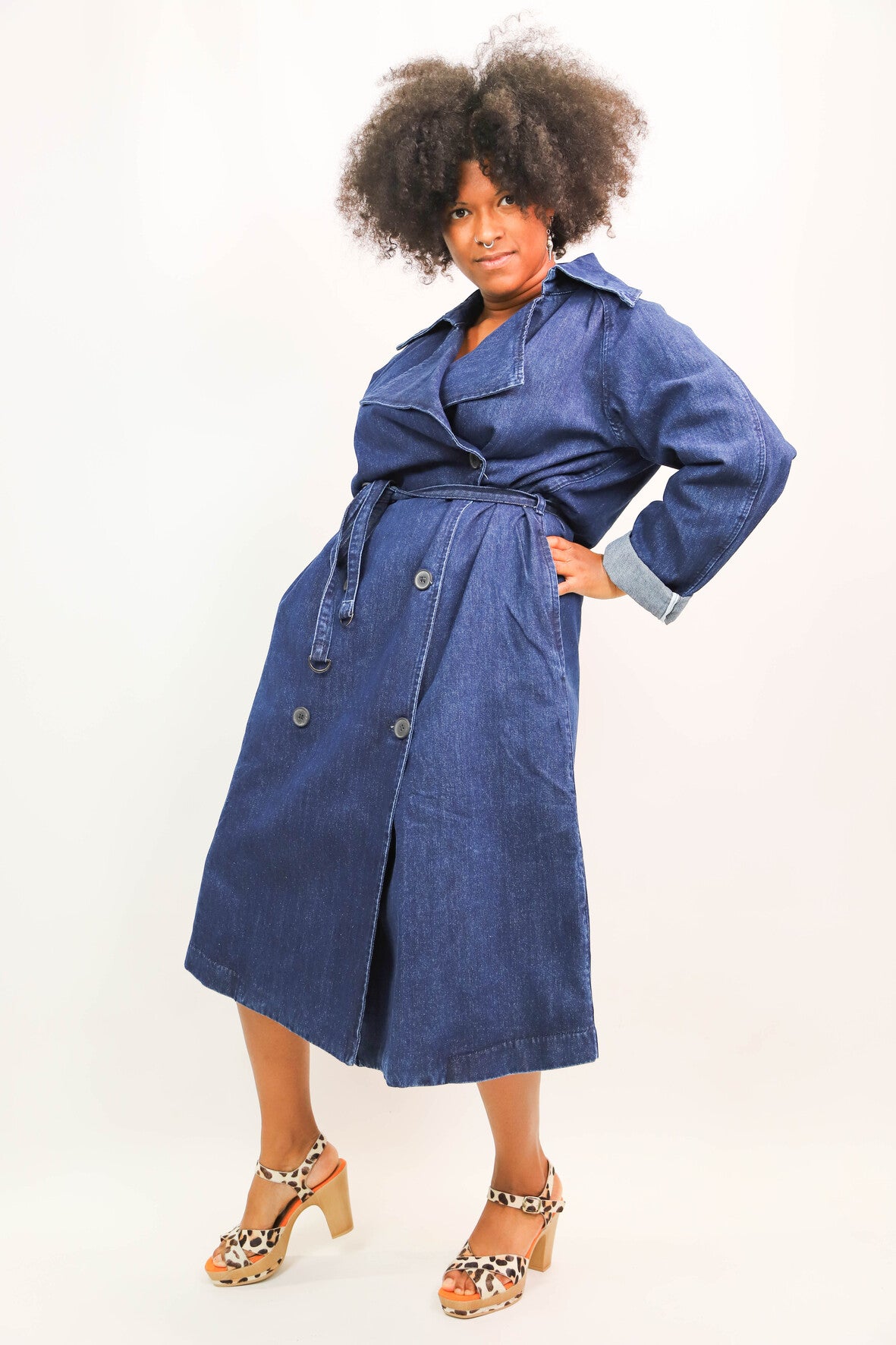 Trench bleu Gioya Taille unique - NEUF