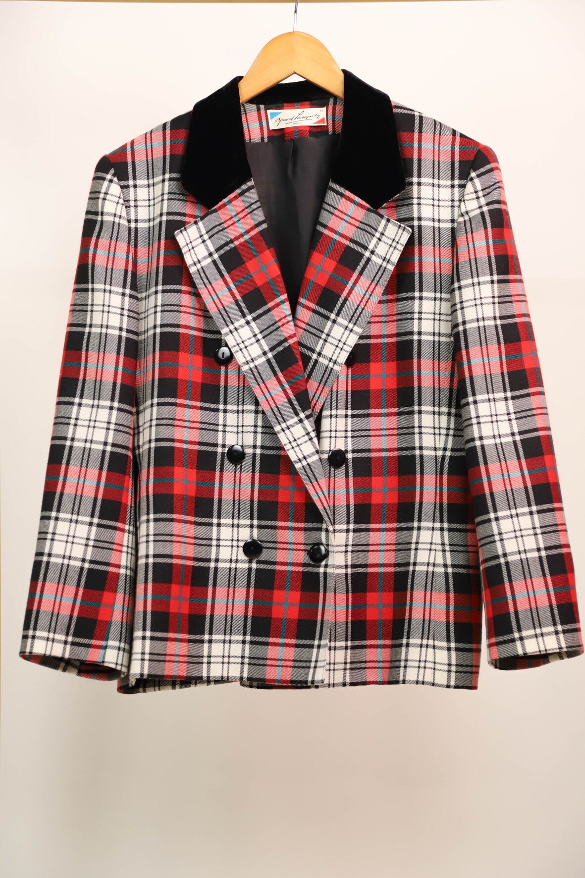 Veste blazer à carreaux Gérard Pasquier Taille M