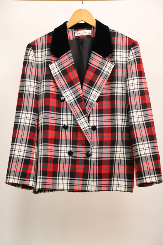 Veste blazer à carreaux Gérard Pasquier Taille M