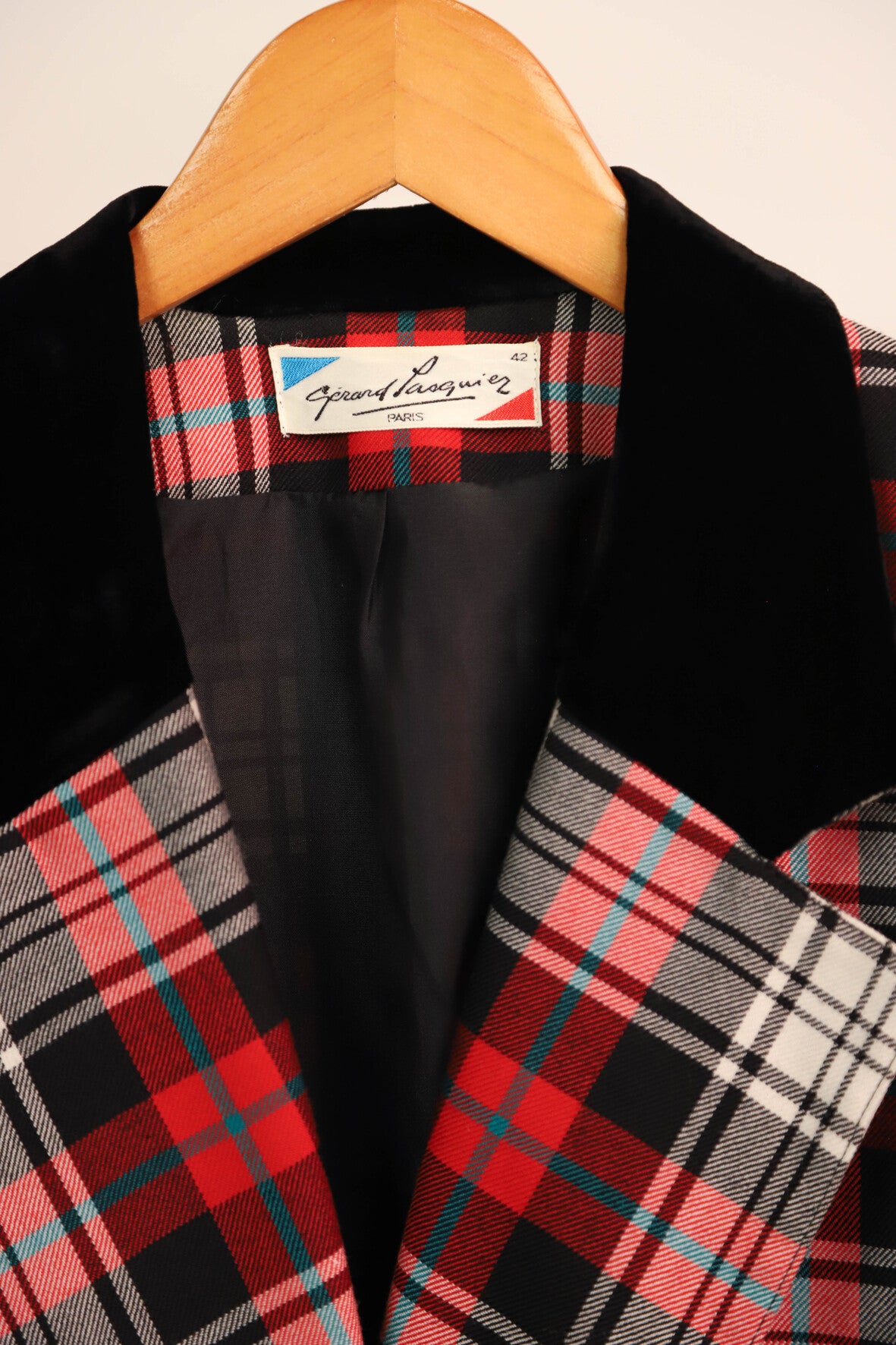 Veste blazer à carreaux Gérard Pasquier Taille M