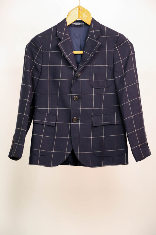 Veste Blazer a carreaux bleu Ralph Lauren Taille XS