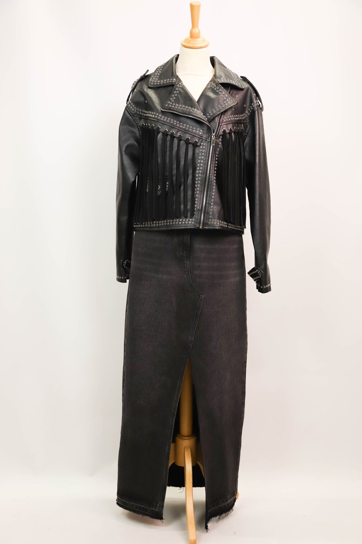 Veste en similicuir noire Loavies Taille S
