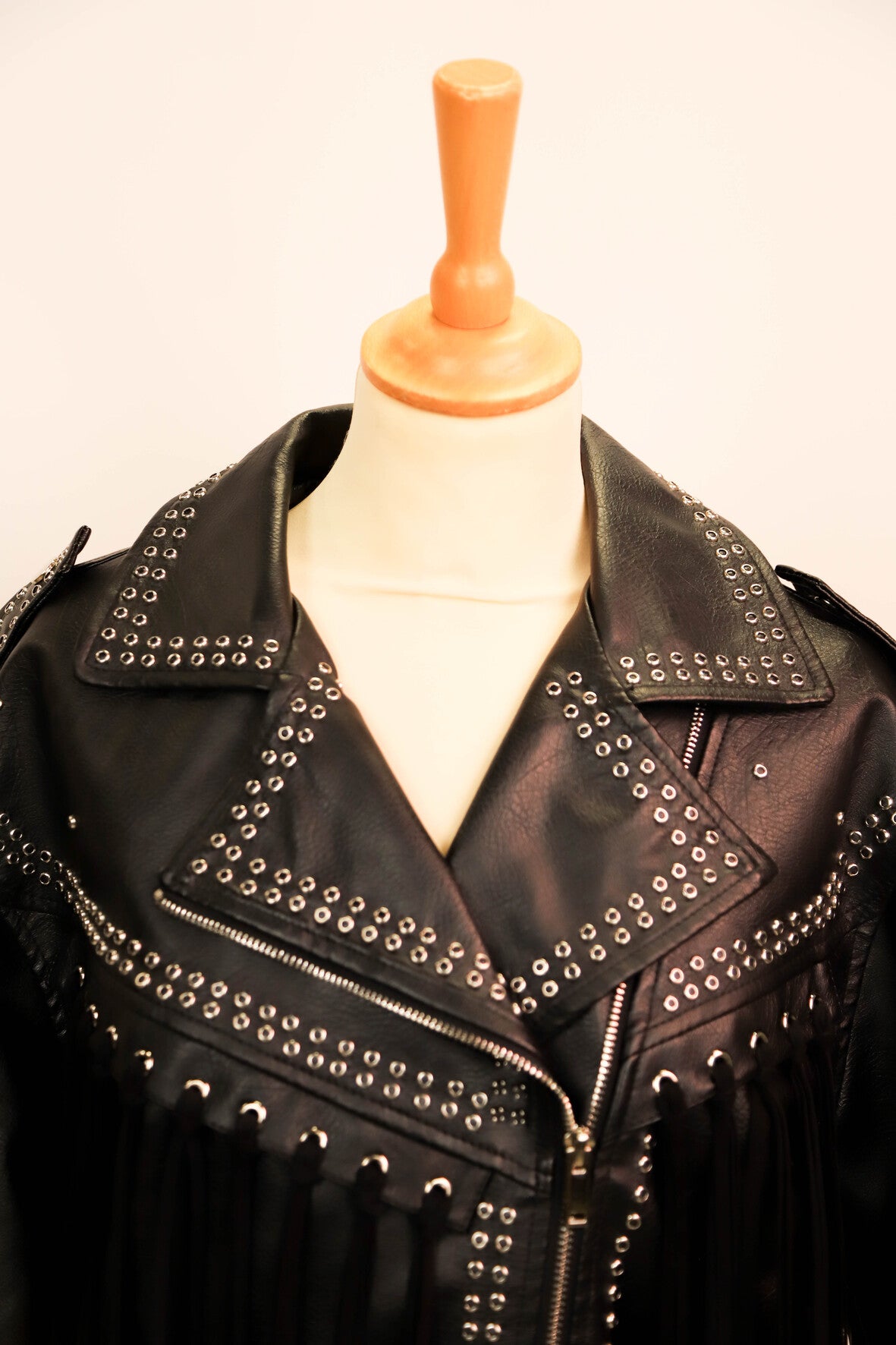 Veste en similicuir noire Loavies Taille S