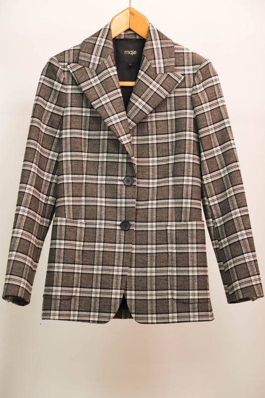Blazer à carreaux Maje Taille S