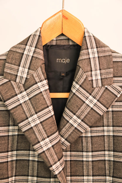 Blazer à carreaux Maje Taille S