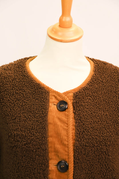 Veste polaire et velours côtelé marron Promod Taille L