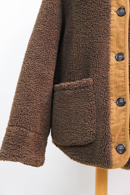 Veste polaire et velours côtelé marron Promod Taille L