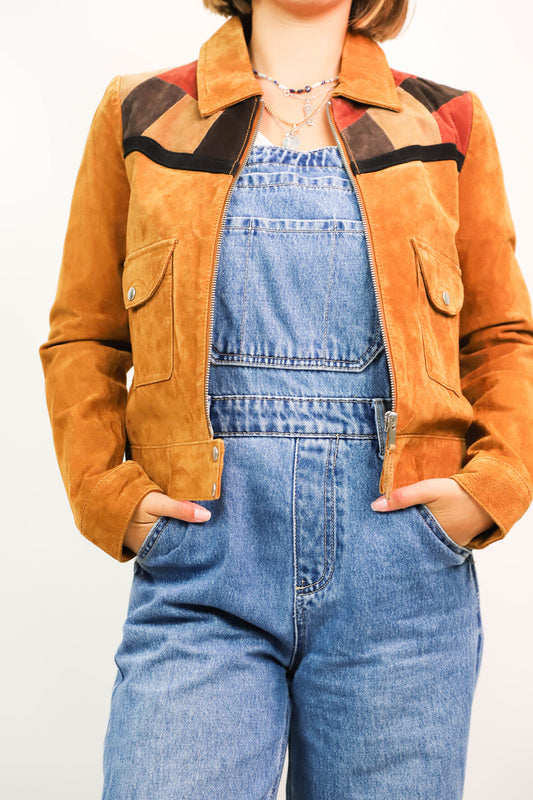 Veste courte camel Mango Taille XS
