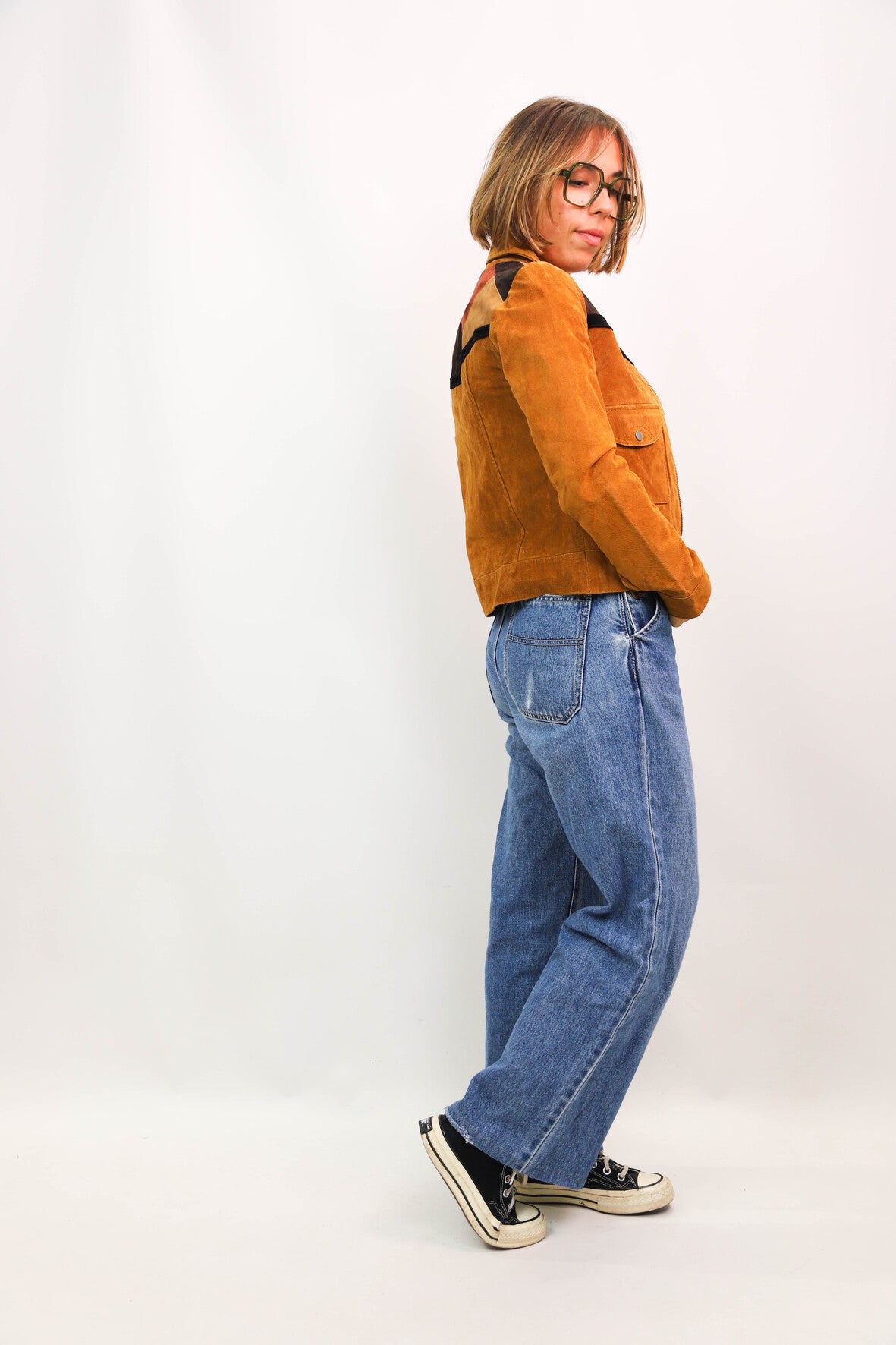 Veste courte camel Mango Taille XS